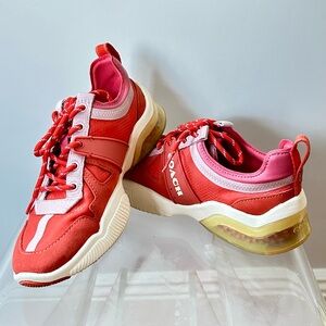 Coach Red and Pink Women's Sneakers